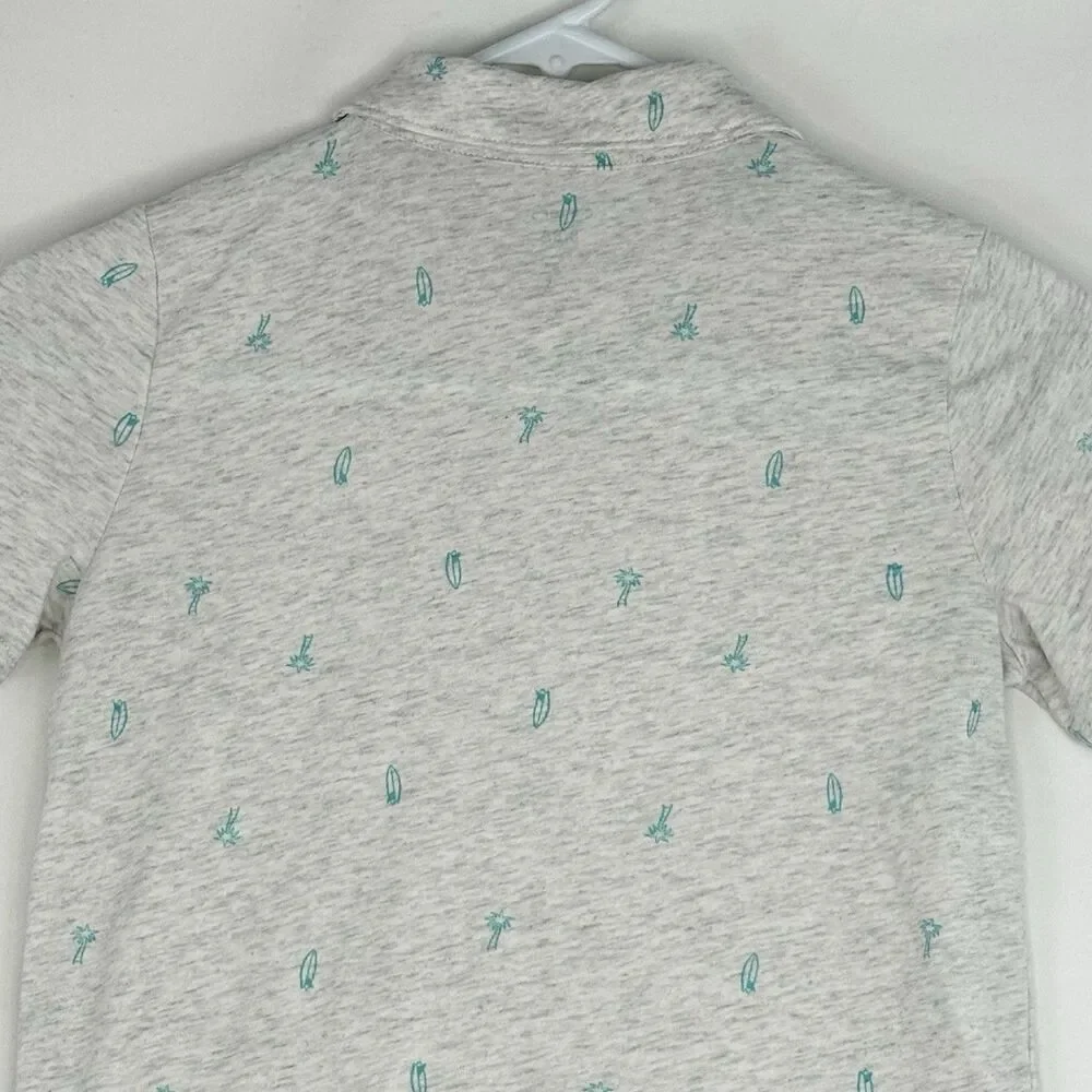 Carter's Big Polo Shirt Boys Size 8/8A Short Sleeve Grey
